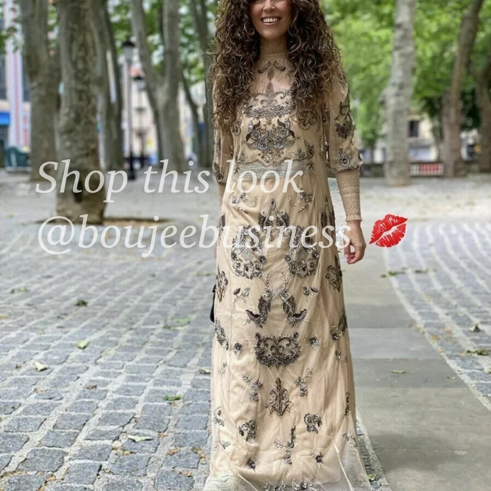 ZARA BNWT Embroidered Dress with Beading - Picture 3 of 10
